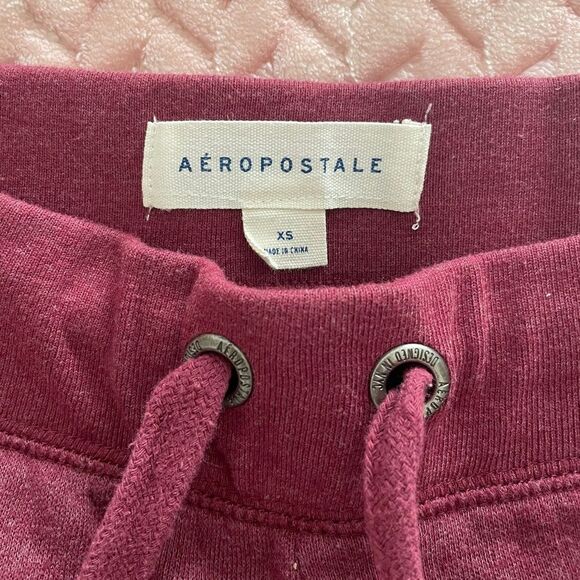 Aeropostale Burgundy Tropical A87 Jogger Sweatpants Womens Size XS - Picture 8 of 8